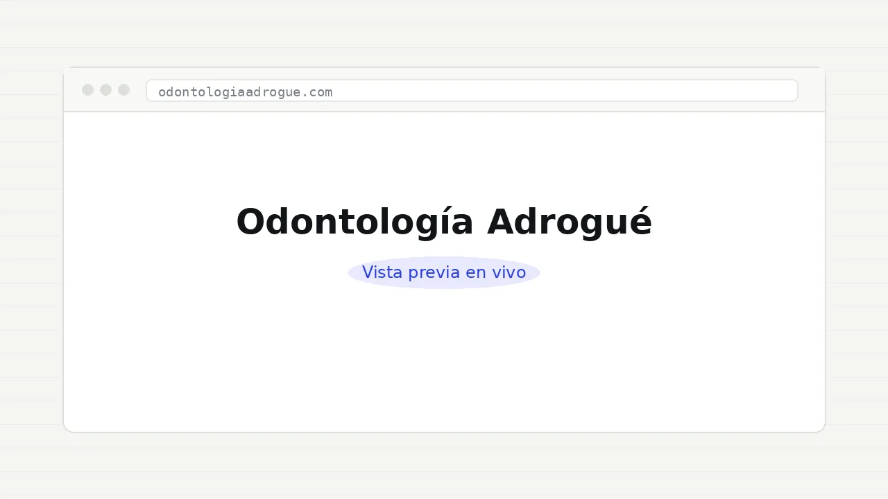 Captura del sitio de Odontología Adrogué, consultorio odontológico en Adrogué